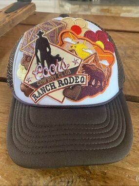 Trucker hat with patches